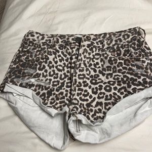 Leopard print shorts